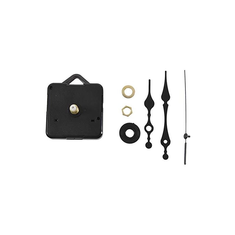 foto del prodotto dpzo kit di strumenti per meccanismo di orologio fai da te con lancetta nera per ore, minuti e secondi j4f1