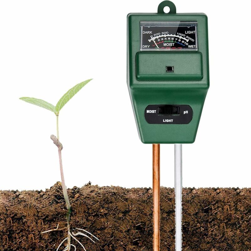 foto del prodotto dpzo kit per il test del ph del terreno 3 in 1, tester di umidit per piante, misuratore di ph del terreno per