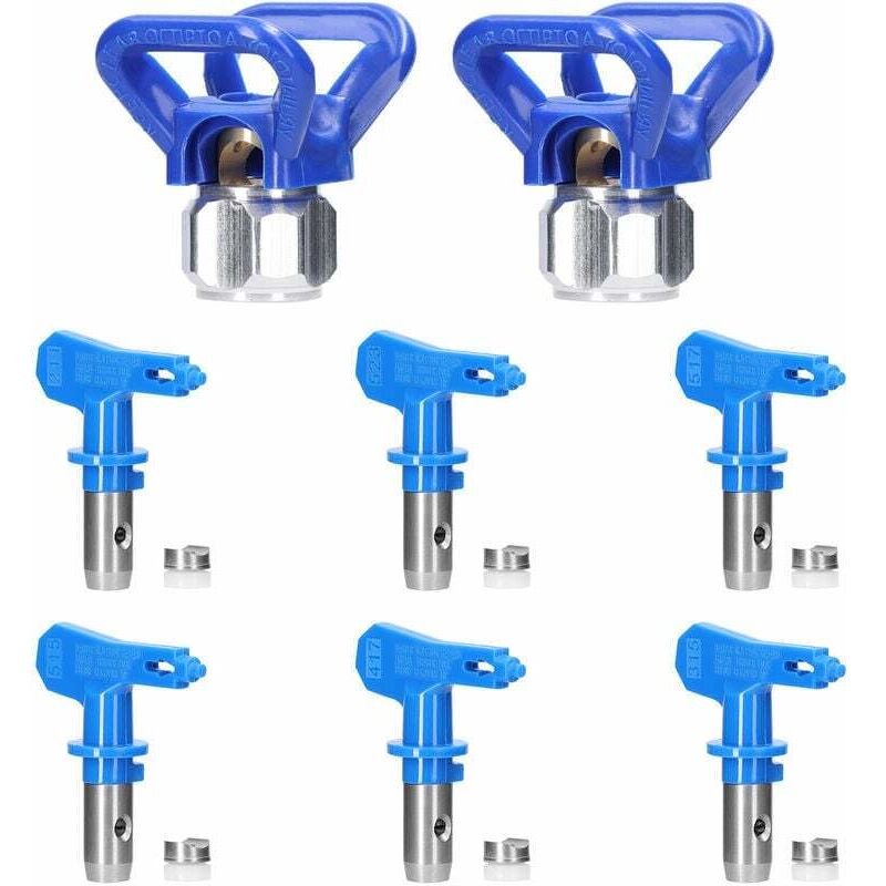 foto del prodotto dpzo kit ugello a spruzzo airless reversibile, 2 protezioni per sede ugello, accessori per ugello airless per pistola a spruzzo per vernice ad alta