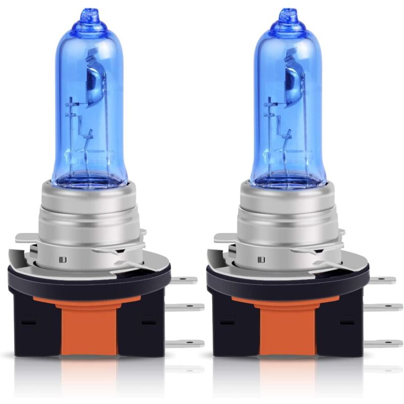 foto del prodotto dpzo lampadine alogene h15 12v 15 55w per fari, luci diurne drl 4300k, 2 pezzi