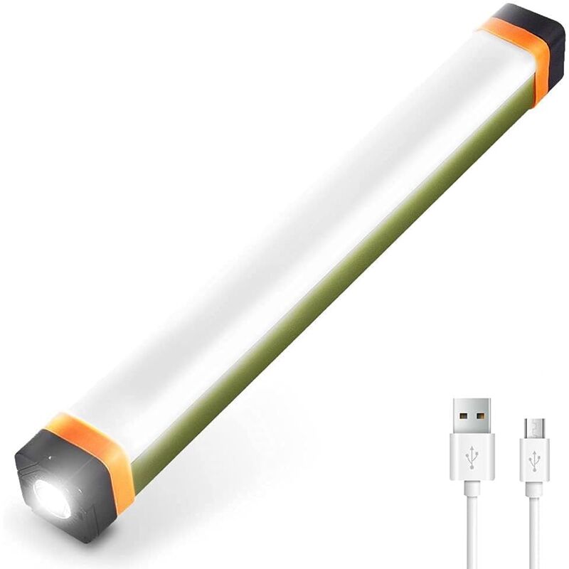 foto del prodotto dpzo lanterna da campeggio a led ricaricabile tramite usb, lampada multifunzionale impermeabile, illuminazione per escursionismo e pesca