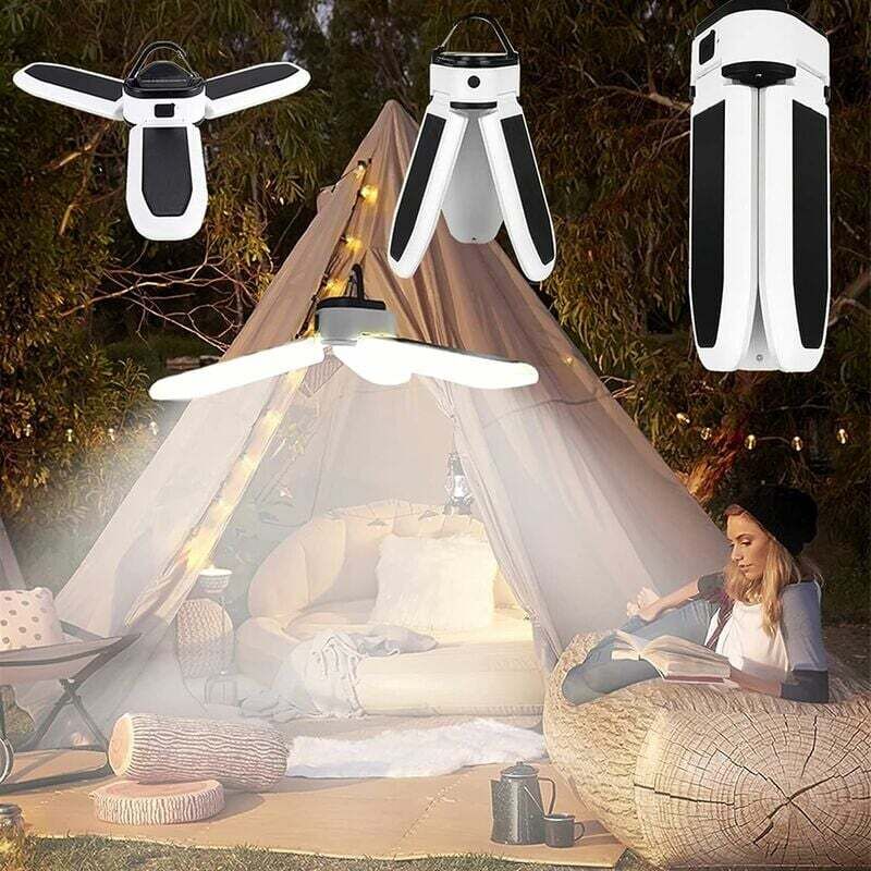 foto del prodotto dpzo lanterna da campeggio portatile per esterni, luce solare a led, power bank ricaricabile, potente illuminazione per esterni, torcia portatile,