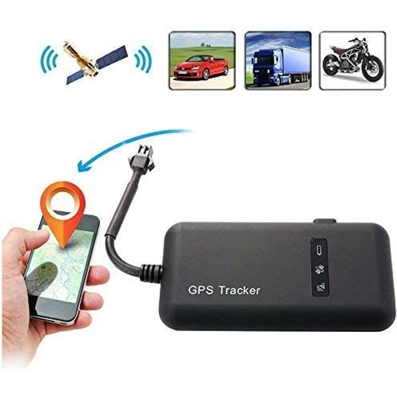 foto del prodotto dpzo localizzatore gps, localizzatore di posizione in tempo reale, geo fence, allarme, app gratuita antifurto per auto, moto, camion, gt02a 63 mm