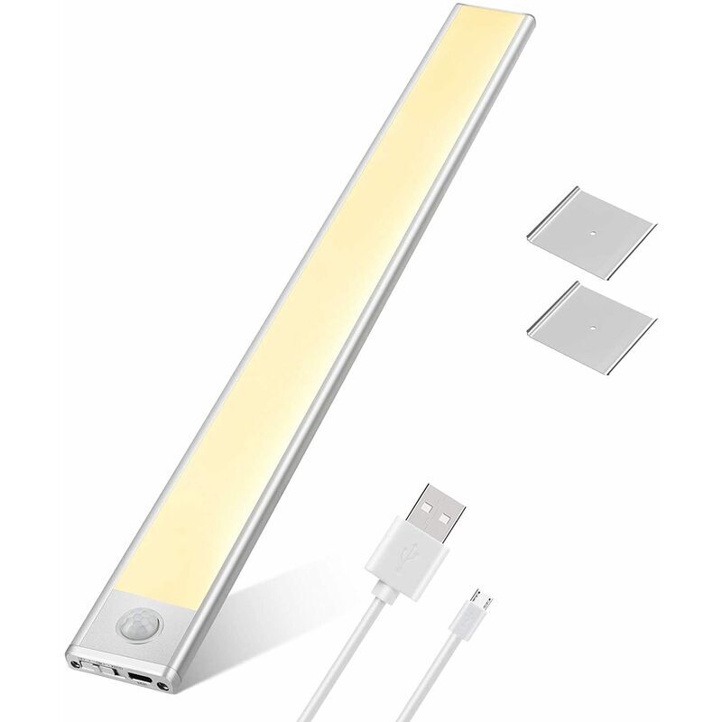 foto del prodotto dpzo luce led sottopensile 76 led illuminazione per mobili ricaricabile con sensore di movimento batteria usb illuminazione per mobili