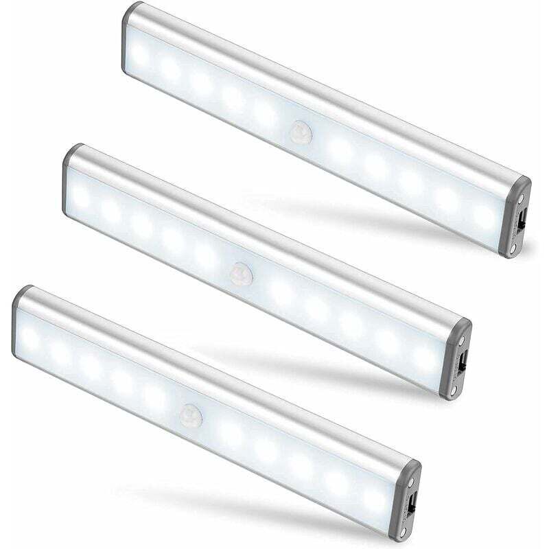 foto del prodotto dpzo luce led, wireless, ricaricabile tramite usb, magnetica, con sensore di movimento, 2 modalit di illuminazione, portatile. luci per armadio,