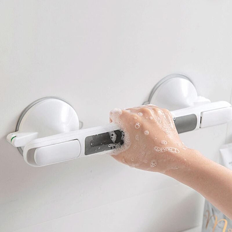 foto del prodotto dpzo maniglia per vasca da bagno in plastica, maniglia per doccia con ventosa, barra di sostegno a parete con ventosa per bagno wc, maniglia di