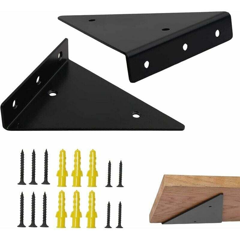 foto del prodotto dpzo mensola da parete fissaggio invisibile 17 cm 2 pezzi staffa triangolare mensola supporto invisibile mensola supporto invisibile mensola