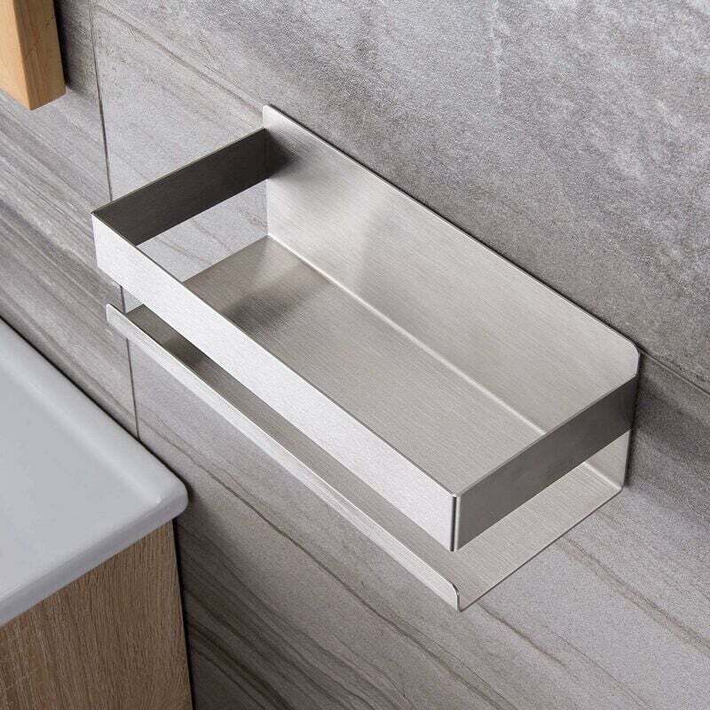 foto del prodotto dpzo mensola per doccia autoadesiva senza foratura, mensola per doccia, mensola per bagno in acciaio inox