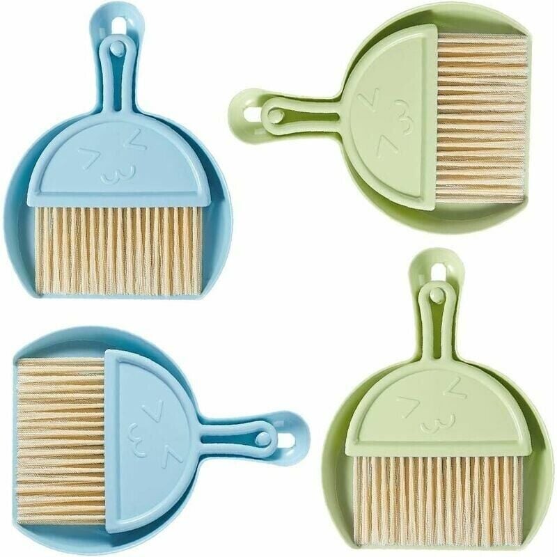 foto del prodotto dpzo - mini paletta e spazzola per la pulizia paletta paletta e spazzola piccola scopa set scopa portatile e paletta per divano scrivania tastiera o