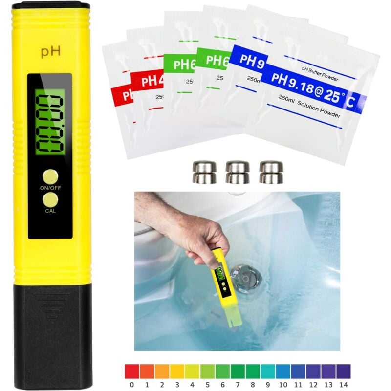 foto del prodotto dpzo misuratore di ph digitale, tester di qualit dell acqua lcd, intervallo di misurazione ph 0 14, precisione ph 0,01 per acquari e piscine