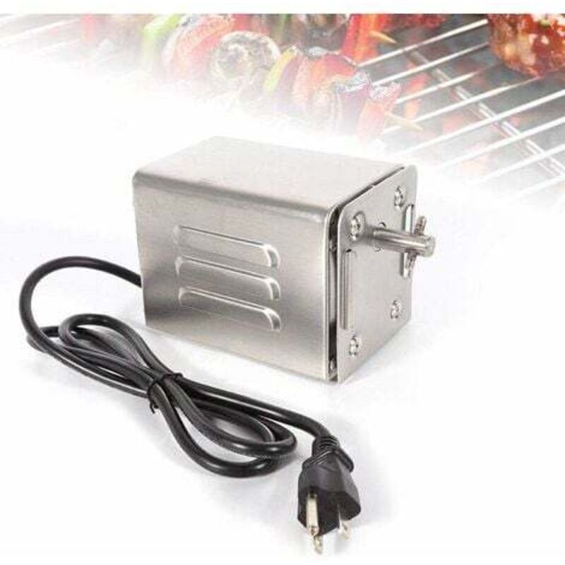 foto del prodotto dpzo motore elettrico per barbecue in acciaio inossidabile sp s40, motore professionale per barbecue, pollo, maiale, capra alla griglia all aperto