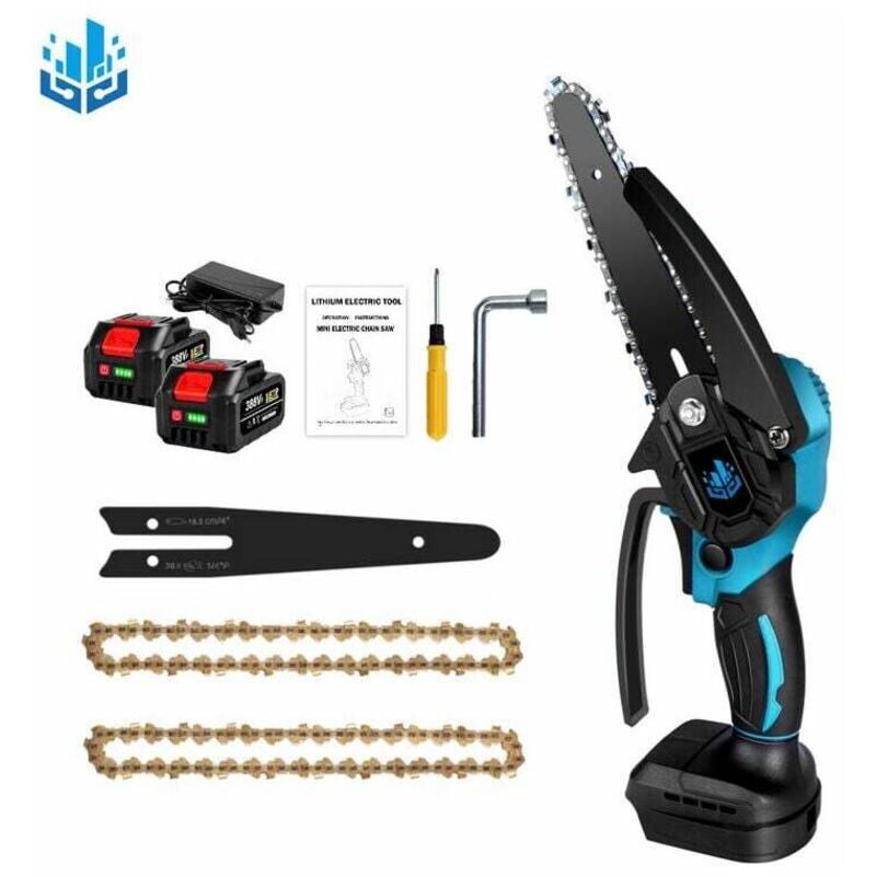 foto del prodotto dpzo motosega a batteria 1200w motosega elettrica, mini motosega elettrica a batteria da 6 pollici per makita 18v velocit regolabile per il