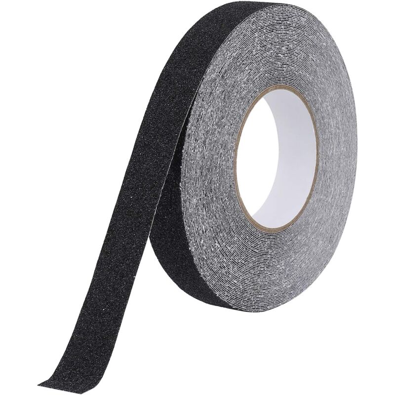 foto del prodotto dpzo nastro antiscivolo per scale, antiattrito, abrasivo per la sicurezza, scala a pioli, per interni ed esterni, ad alta trazione, 2,5 cm x 20 m,