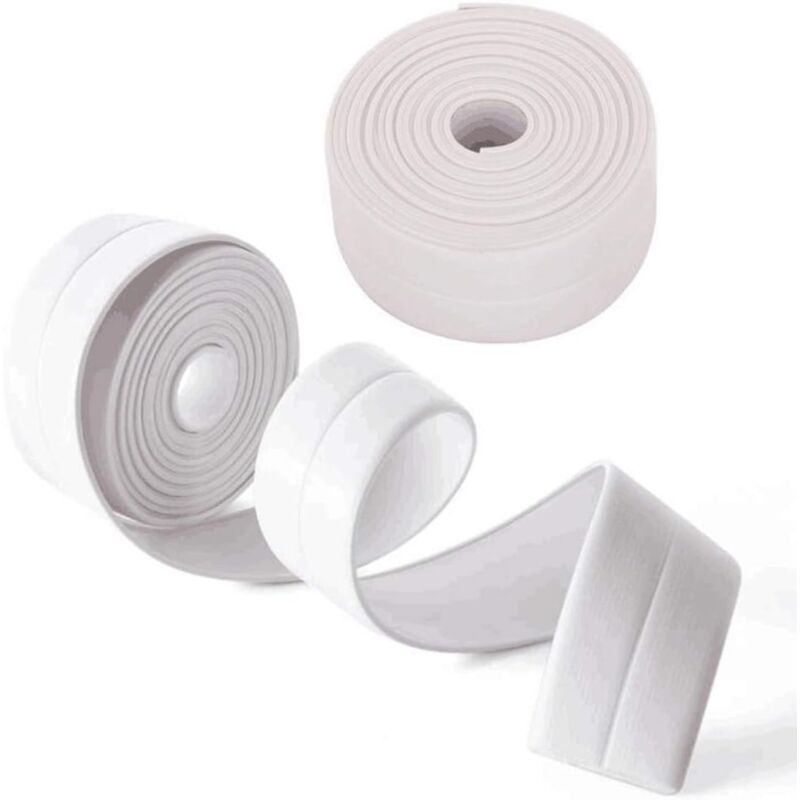 foto del prodotto dpzo nastro sigillante per bagno, autoadesivo, impermeabile, antimuffa, anti scarafaggi, per bagno, cucina, angolo, sigillante, 3,8 cm x 3,25 m,