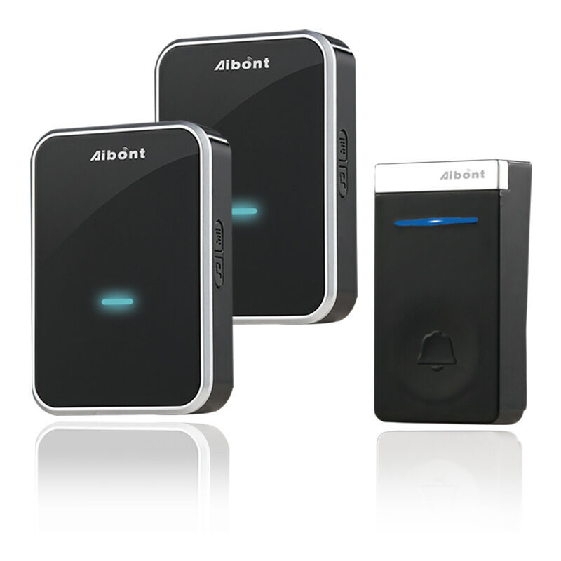 foto del prodotto dpzo non richiede batterie campanello wireless macaron, kit campanello elettronico impermeabile con 2 ricevitori plug in, portata 150 m, 45