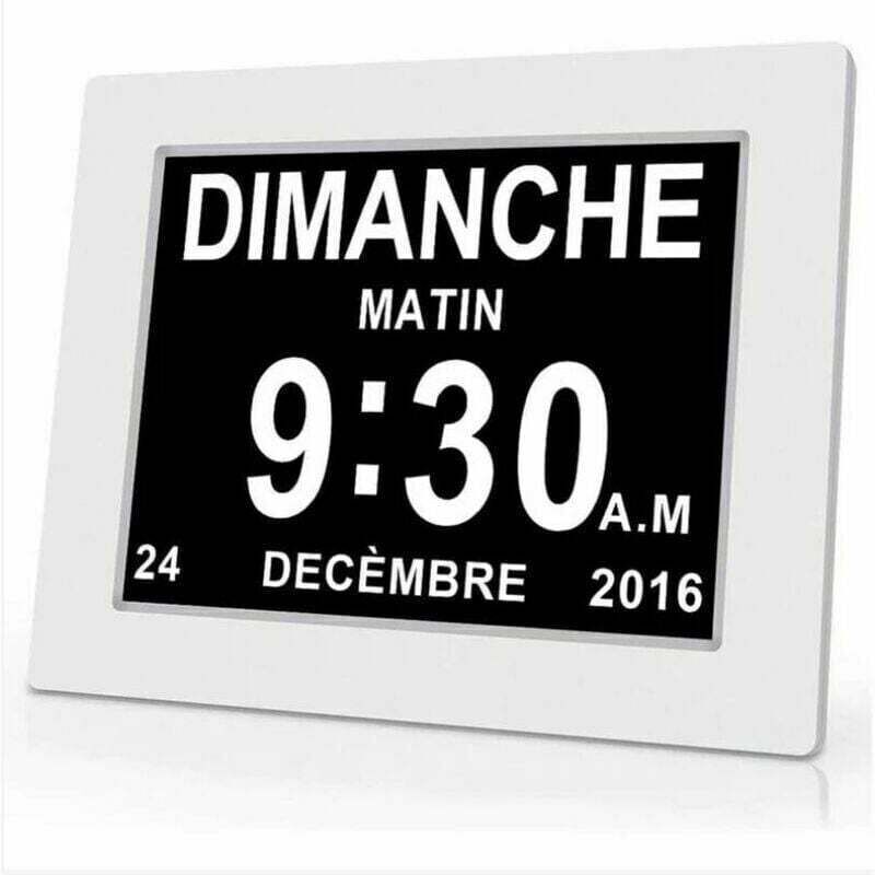 foto del prodotto dpzo orologio digitale da 7 pollici con calendario e data, orologio per l alzheimer per genitori, promemoria per farmaci per nonni e bambini