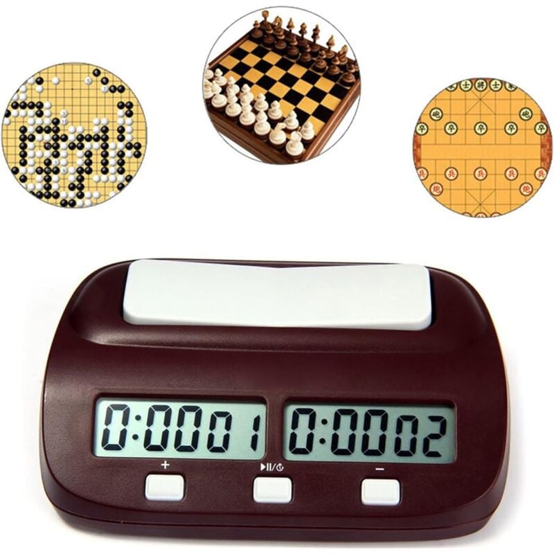 foto del prodotto dpzo orologio per scacchi orologio per scacchi timer per scacchi professionale, display di precisione digitale ad alta definizione certificazione