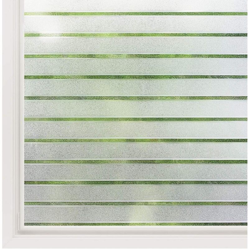 foto del prodotto dpzo pellicola elettrostatica per finestre con motivo a strisce, adesiva per vetri, per la casa, 90x200 cm, protezione uv, ideale per ufficio,