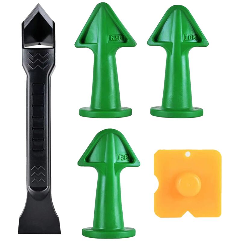 foto del prodotto dpzo pezzi applicatore ugello per mastice e raschietto, strumento di rimozione del silicone, kit di strumenti per lisciare il silicone raschietto