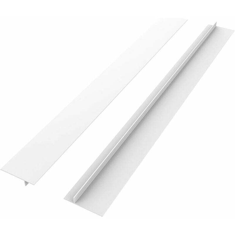 foto del prodotto dpzo pezzi copri fessure in silicone bianco 63,5 x 5,5 x 1 cm copri fessure in silicone per piano cottura copri fessure in silicone per piano
