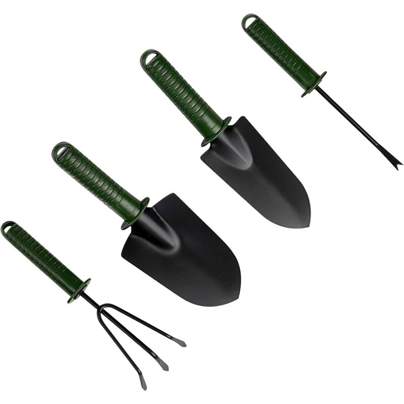 foto del prodotto dpzo pezzi di attrezzi da giardinaggio in acciaio inossidabile, mini kit da giardinaggio con diserbante e rastrello