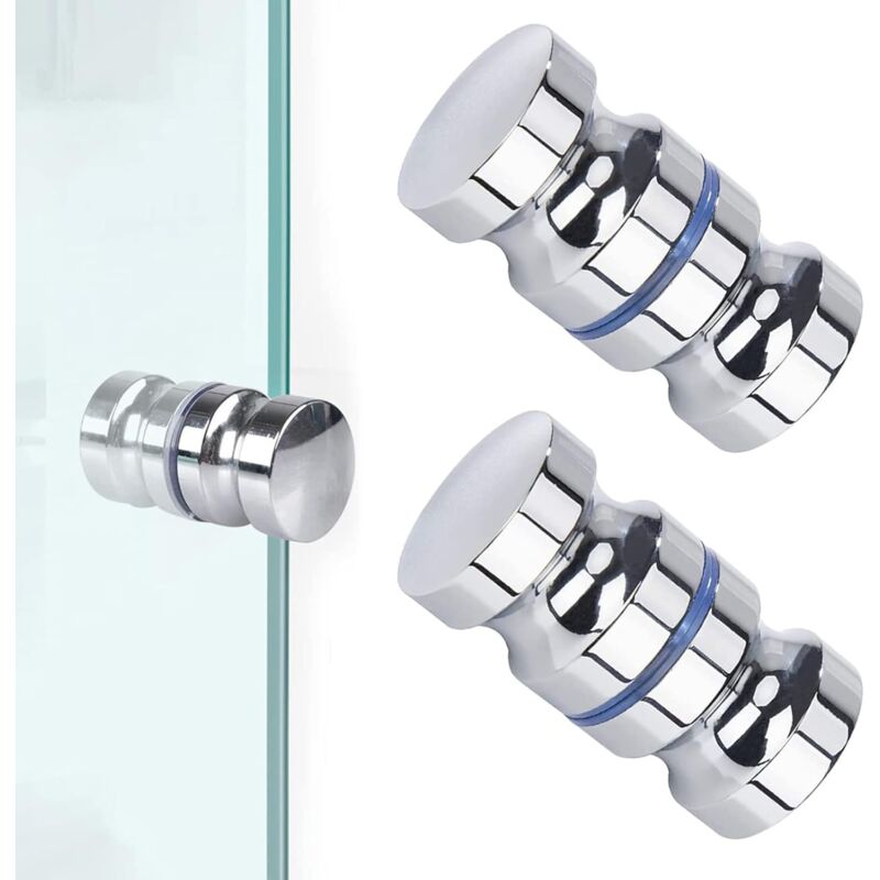 foto del prodotto dpzo pezzi pomello per porta doccia, pomello per porta doccia rotondo pomelli per doccia in acciaio inox pomello per porta doccia maniglie per