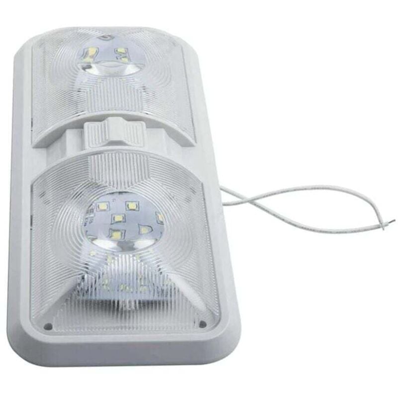 foto del prodotto dpzo plafoniera a led per camper da 12 v, illuminazione interna per camper e barche con interruttore, plafoniera a cupola per roulotte da 48 led e