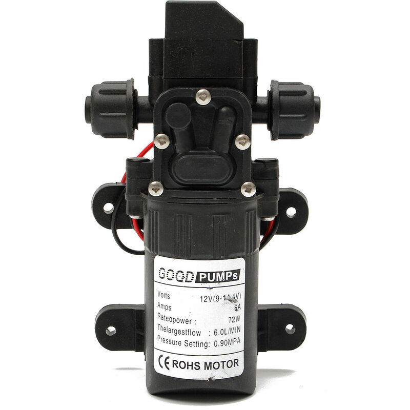 foto del prodotto dpzo pompa dell acqua a membrana ad alta pressione 12v 70w dc, adescamento a membrana, 6l min, per barche nf