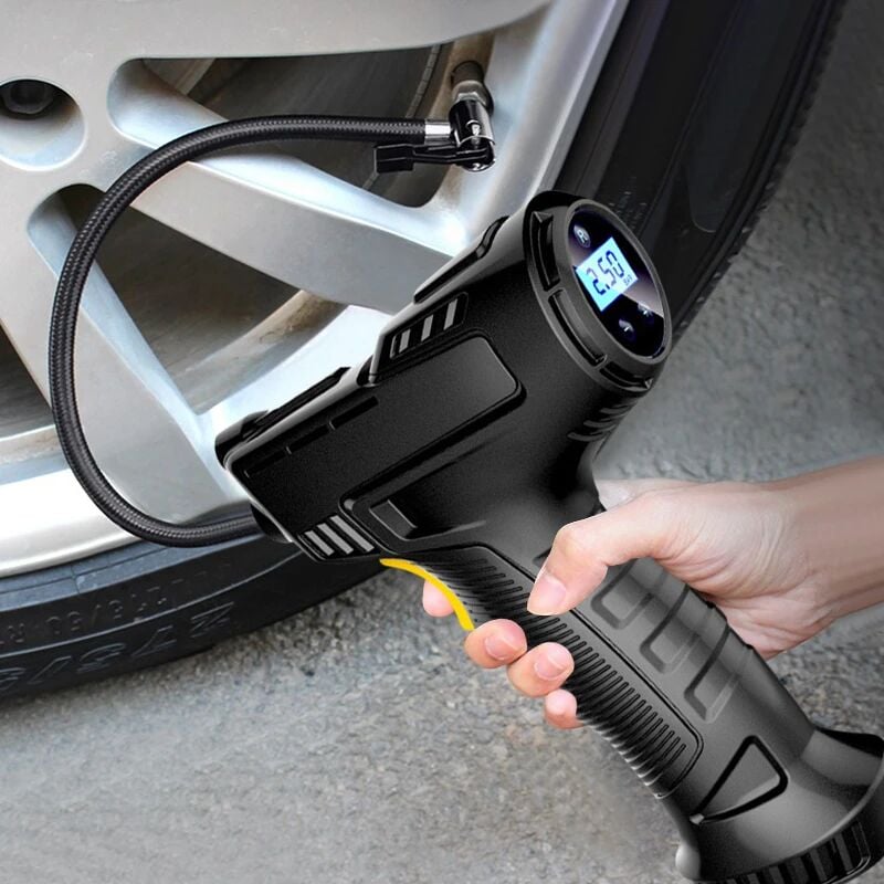foto del prodotto dpzo pompa elettrica per auto da 120 w, pompa gonfiabile per pneumatici per auto, compressore d aria portatile ricaricabile, attrezzatura per