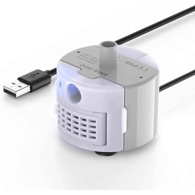 foto del prodotto dpzo pompa per fontana d acqua per gatti con luce led, ultra silenziosa, lunga durata, impermeabile ip68