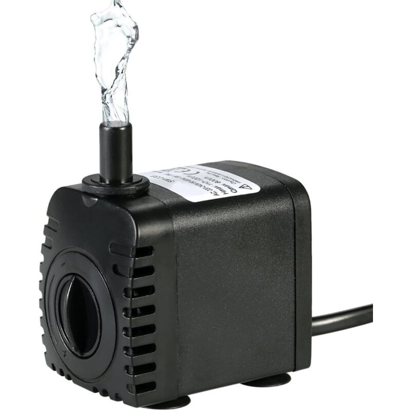 foto del prodotto dpzo pompa sommergibile per acqua, 600 l h, 8 w, ultra silenziosa, con 4 ventose, per fontane, acquari, sistemi idroponici con 2 bus