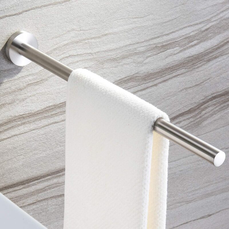 foto del prodotto dpzo portasciugamani da bagno in acciaio inox spazzolato portasciugamani da parete 40 cm