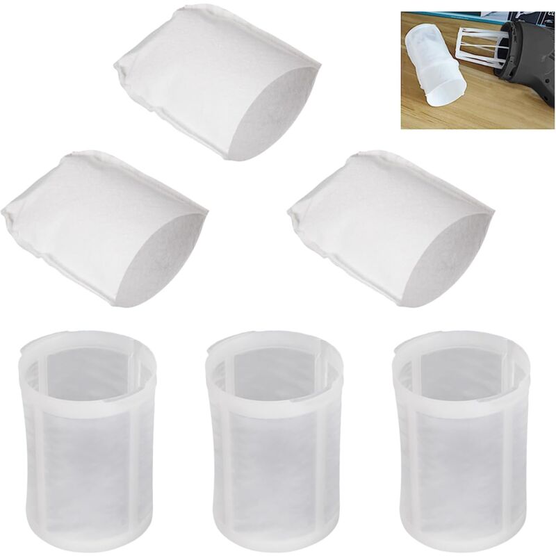 foto del prodotto dpzo prefiltro da 3 pezzi per aspirapolvere makita cl100, cl106, cl180, lavabile, sacchetti di ricambio