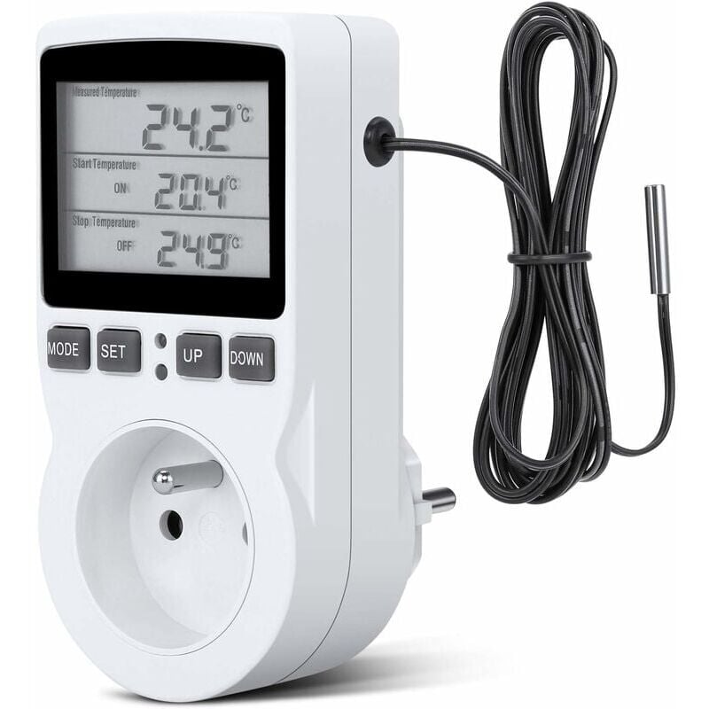 foto del prodotto dpzo presa termostato, presa timer digitale, presa digitale programmabile con sonda, timer digitale programmabile, presa termostato riscaldamento