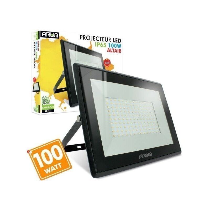 foto del prodotto dpzo proiettore led da 100 w, 9000 lumen, ip66, alta luminosit , temperatura colore bianco caldo 3000 k