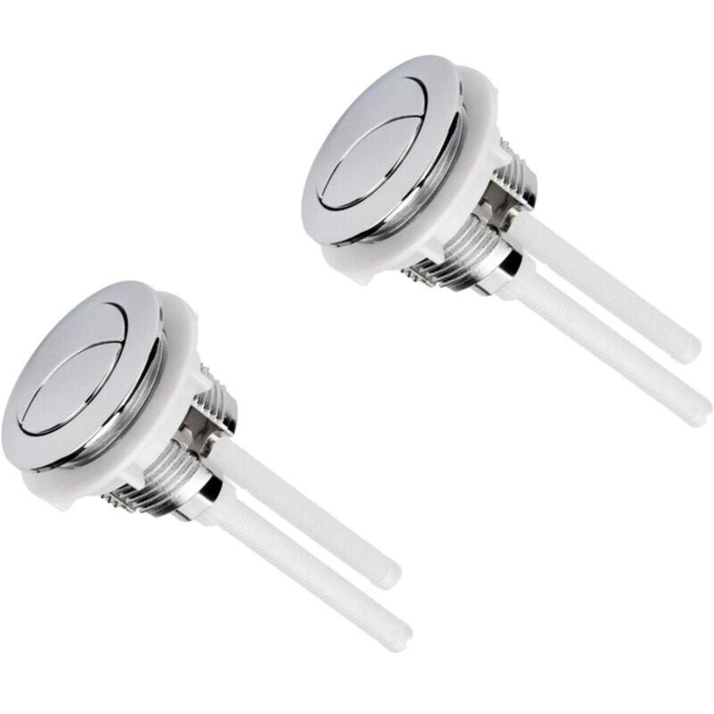 foto del prodotto dpzo pulsanti per wc, doppio scarico, 38 mm, standard, cromati, placcati in argento, per cassetta wc
