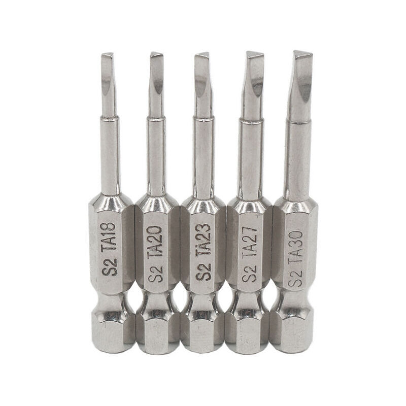 foto del prodotto dpzo punte per cacciavite triangolari magnetiche s2, testa da 1,8 3 mm, gambo esagonale da 6,35 mm, lunghezza 50 mm