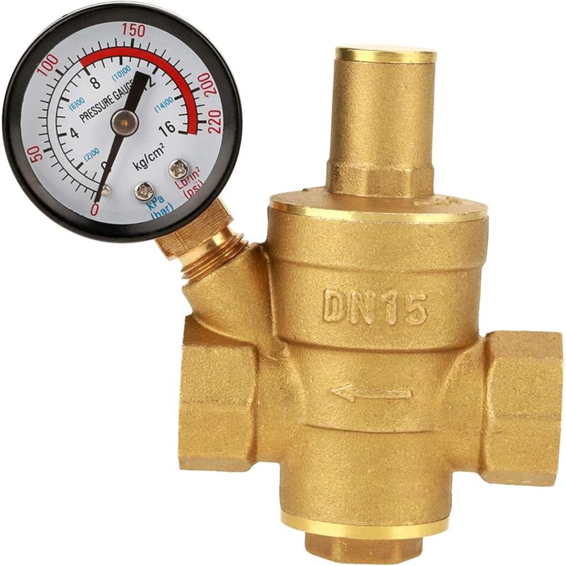 foto del prodotto dpzo regolatore di pressione in ottone dn15 20 mm filettatura g 1,6 mpa riduttore di pressione dell acqua regolabile con manometro