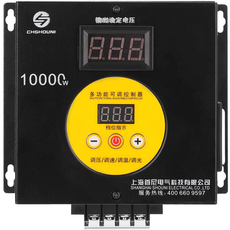 foto del prodotto dpzo regolatore di tensione continuo 0 220 v per uso domestico da 10000 w, con dimmer, velocit , temperatura e interruttore di pressione, standard