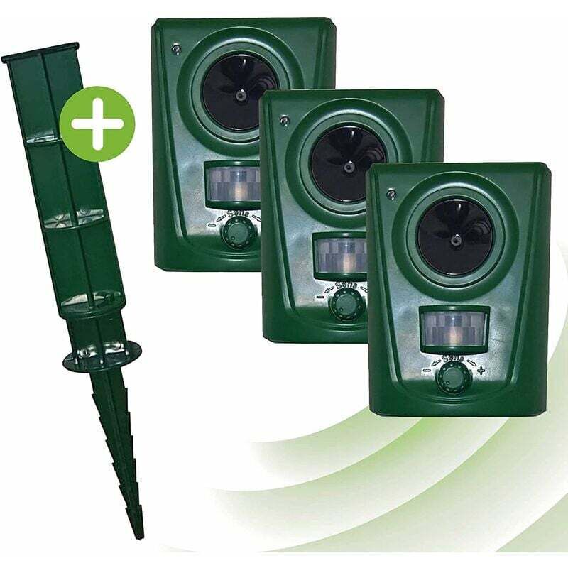 foto del prodotto dpzo repellente per animali a ultrasuoni alimentato a batteria respinge efficacemente animali selvatici, uccelli e visoni inviando segnali