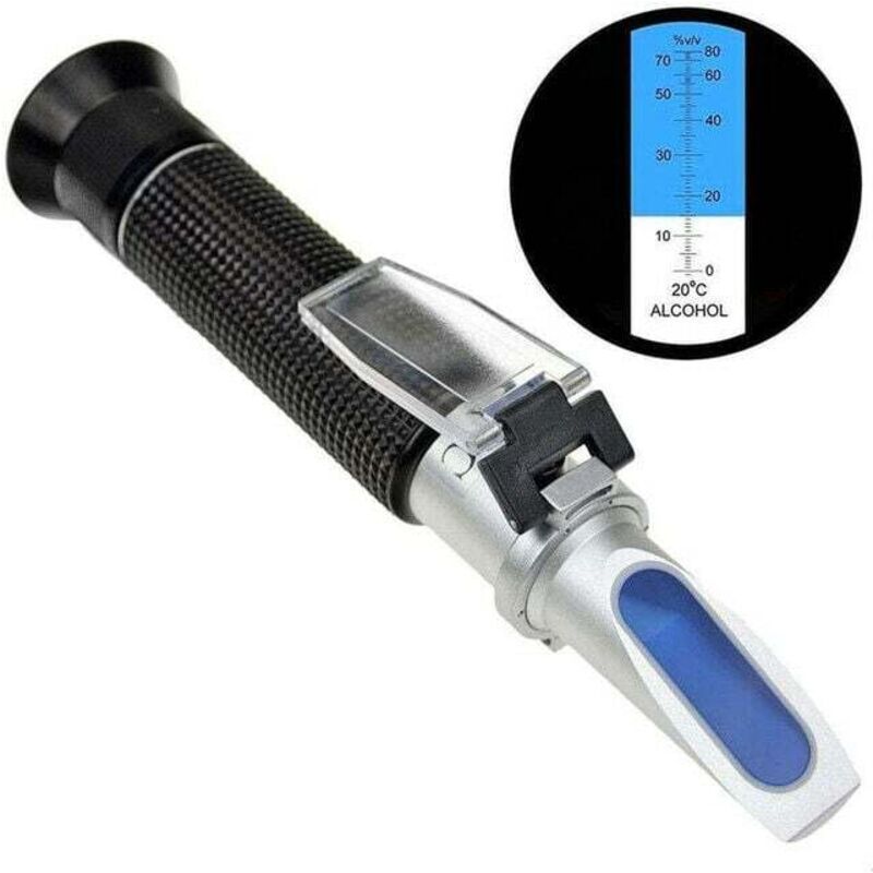 foto del prodotto dpzo rifrattometro per alcol con compensazione automatica della temperatura, misura 0 80 v v