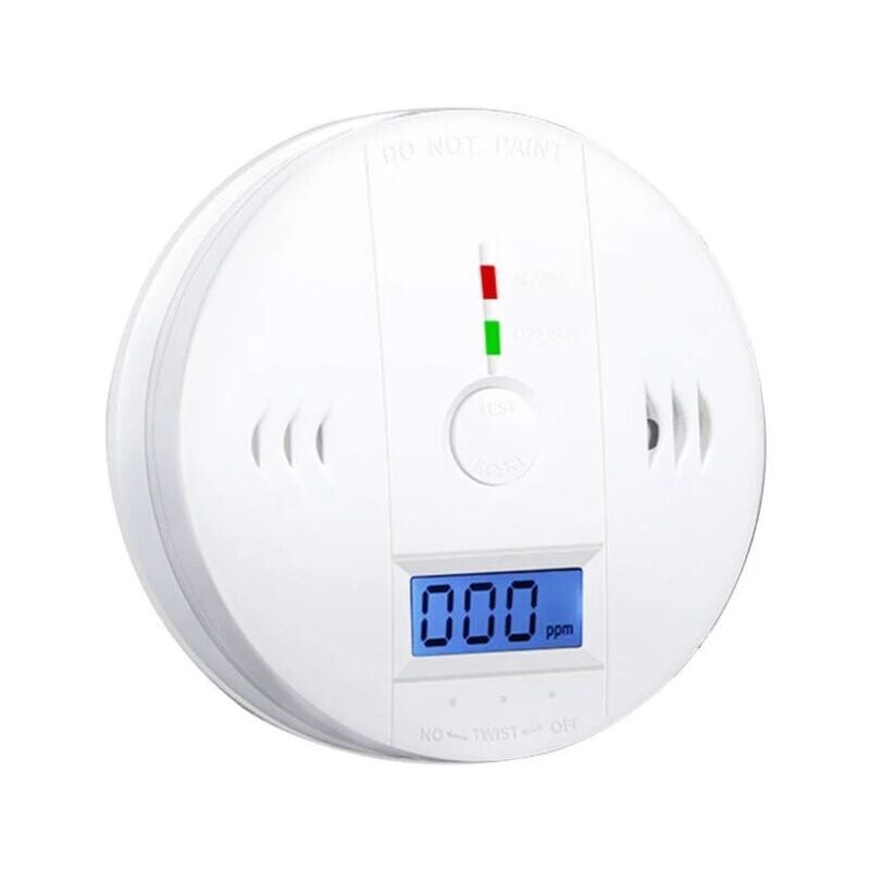 foto del prodotto dpzo rilevatore di allarme per gas monossido di carbonio rilevatore di allarme per co2 alimentato a batteria con display lcd avviso vocale
