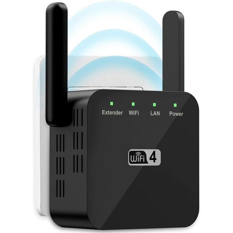 foto del prodotto dpzo ripetitore wifi 300mbps 2.4gb, 1 porta di rete rj45, amplificatore di segnale internet wireless, extender wifi ultracompatto, amplificatore
