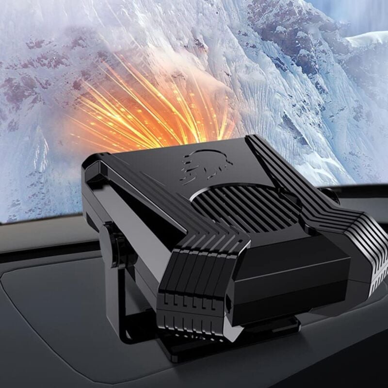 foto del prodotto dpzo riscaldatore per auto, 12v 150w 2 in 1, ventilatore di riscaldamento e raffreddamento portatile, ventilatore elettrico con presa