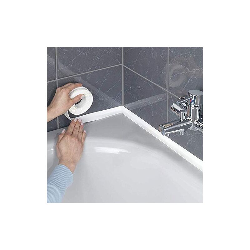 foto del prodotto dpzo rotoli di guarnizioni adesive per cucina e bagno, spessore 2,2 cm, lunghezza 3,2 m, bianco