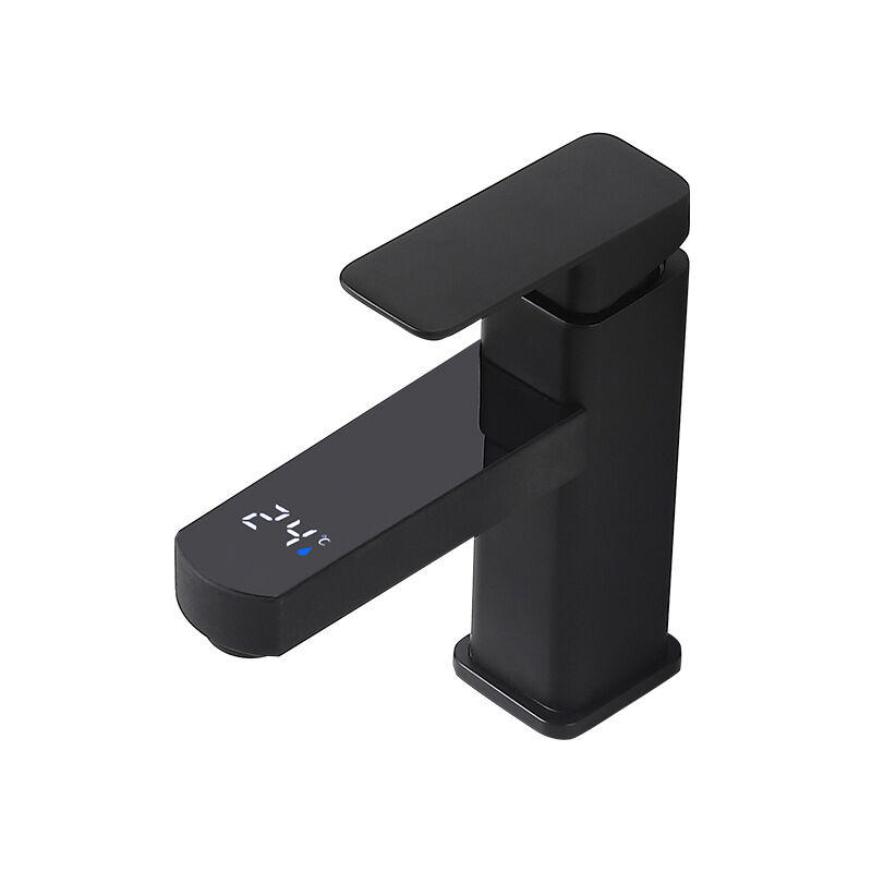 foto del prodotto dpzo rubinetto monoforo, rubinetto digitale per bagno, rubinetto con controllo della temperatura, rubinetto per lavello con acqua calda e fredda,