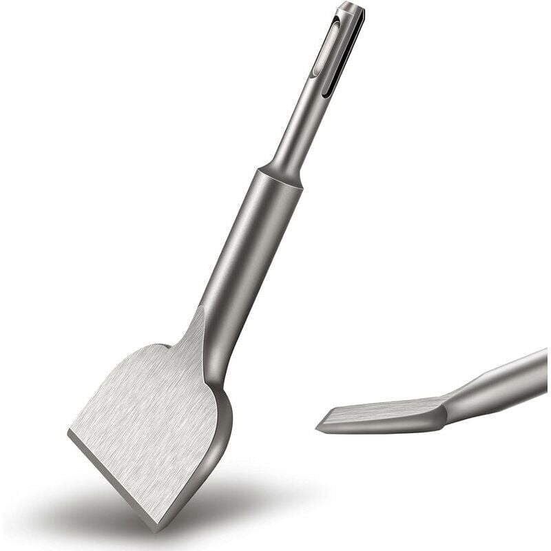 foto del prodotto dpzo scalpello per piastrelle sds plus, scalpello curvo per piastrelle 165 mm x 75 mm per piastrelle in ceramica e per pavimenti