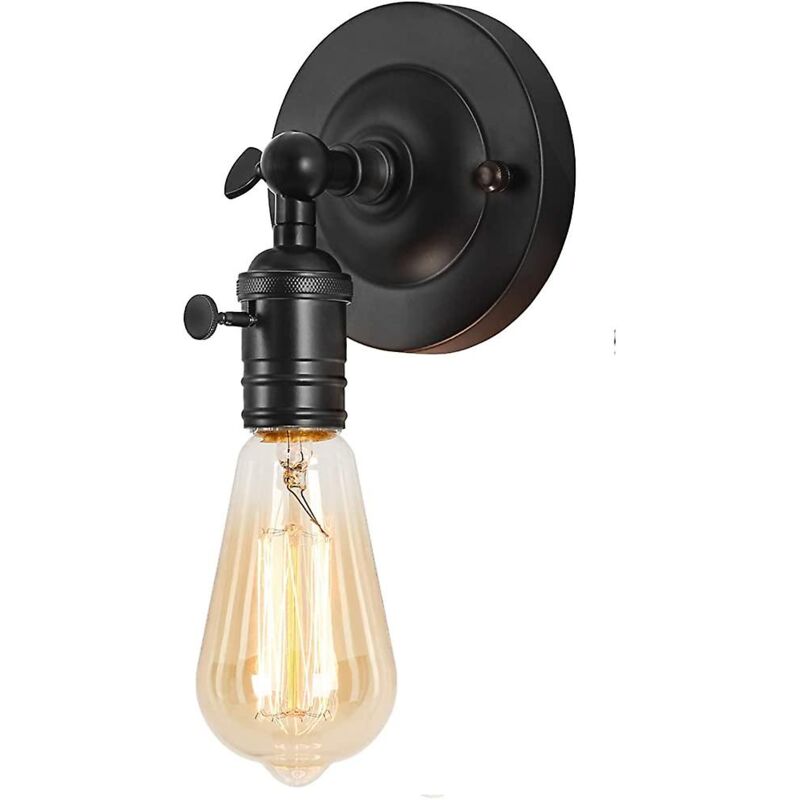 foto del prodotto dpzo set di 2 applique da parete con braccio girevole stile rustico industriale