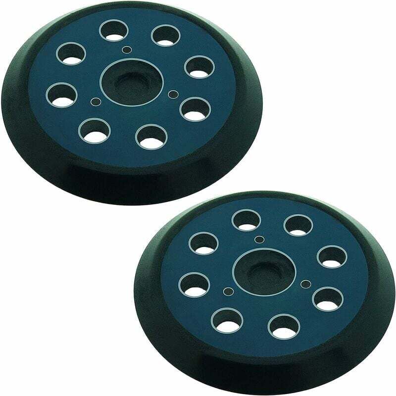 foto del prodotto dpzo set di 2 platorelli e platorelli di supporto a 8 fori da 125 mm per levigatrice orbitale, compatibili con makita m9204 bo5030 bo5031 dbo180z
