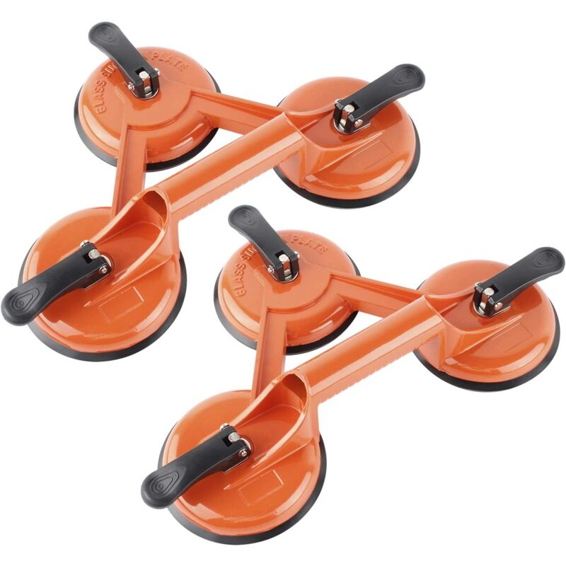 foto del prodotto dpzo set di 2 ventose in alluminio per alzacristalli in vetro 145 kg 118 mm con 3 punte
